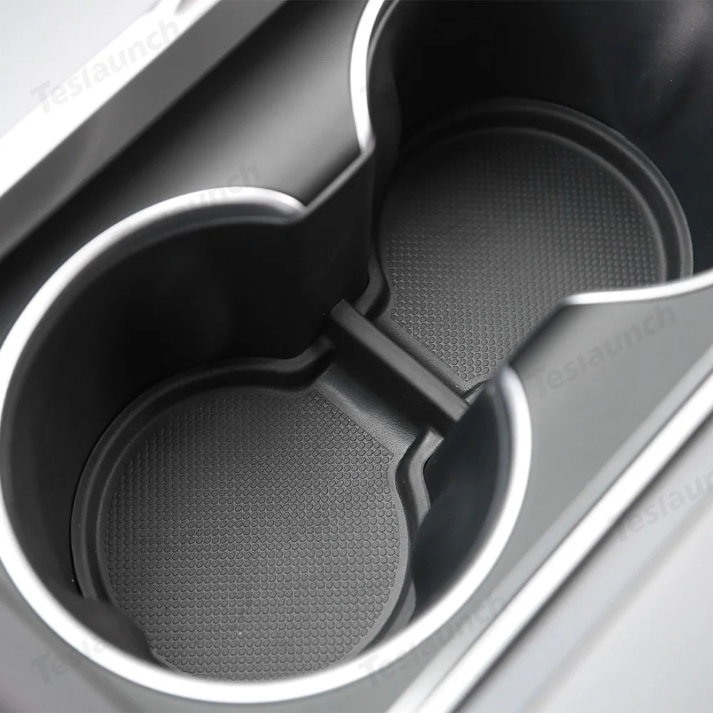 TPE Door Storage & Cup Holder Mats for Tesla Model Y Juniper 2025+