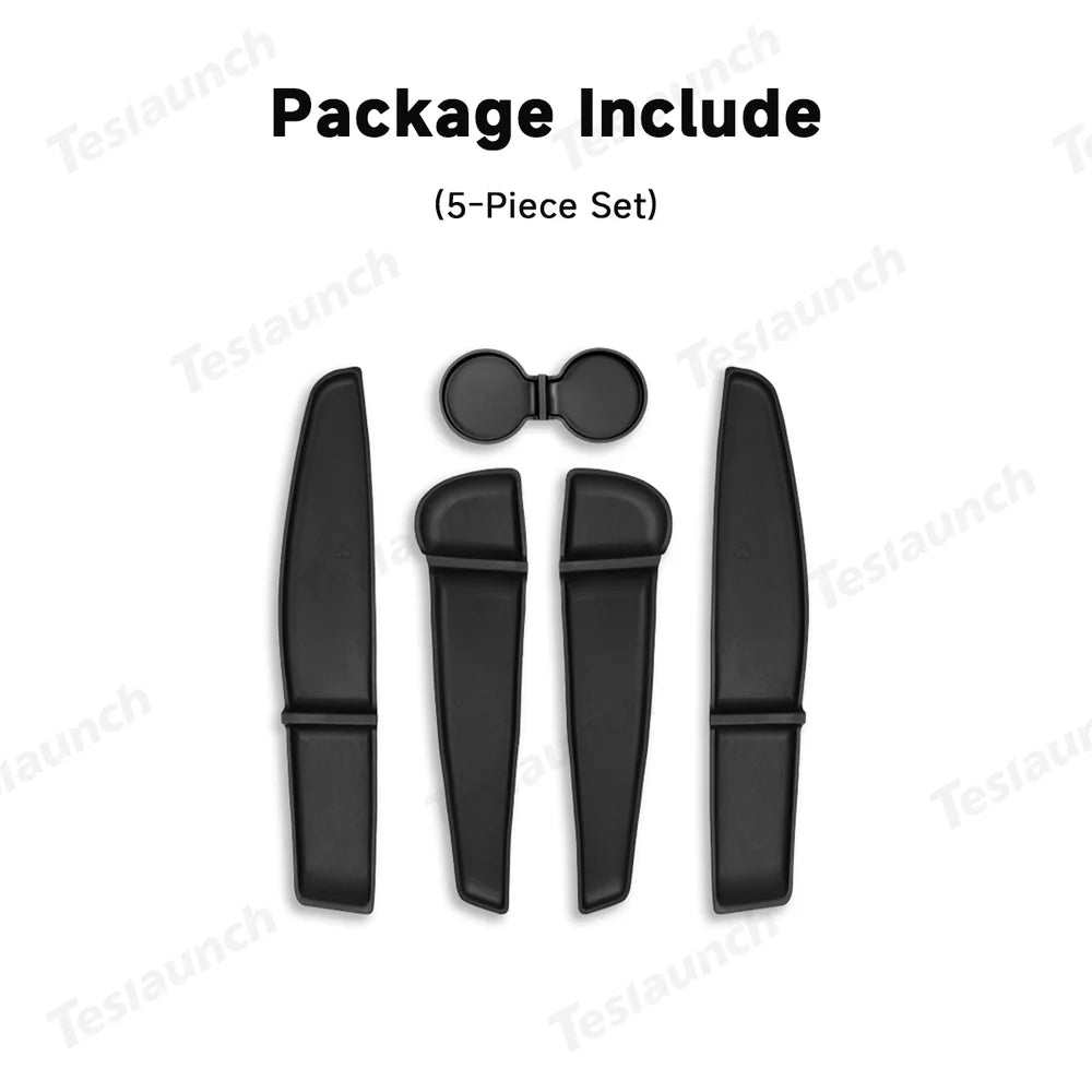 TPE Door Storage & Cup Holder Mats for Tesla Model Y Juniper 2025+
