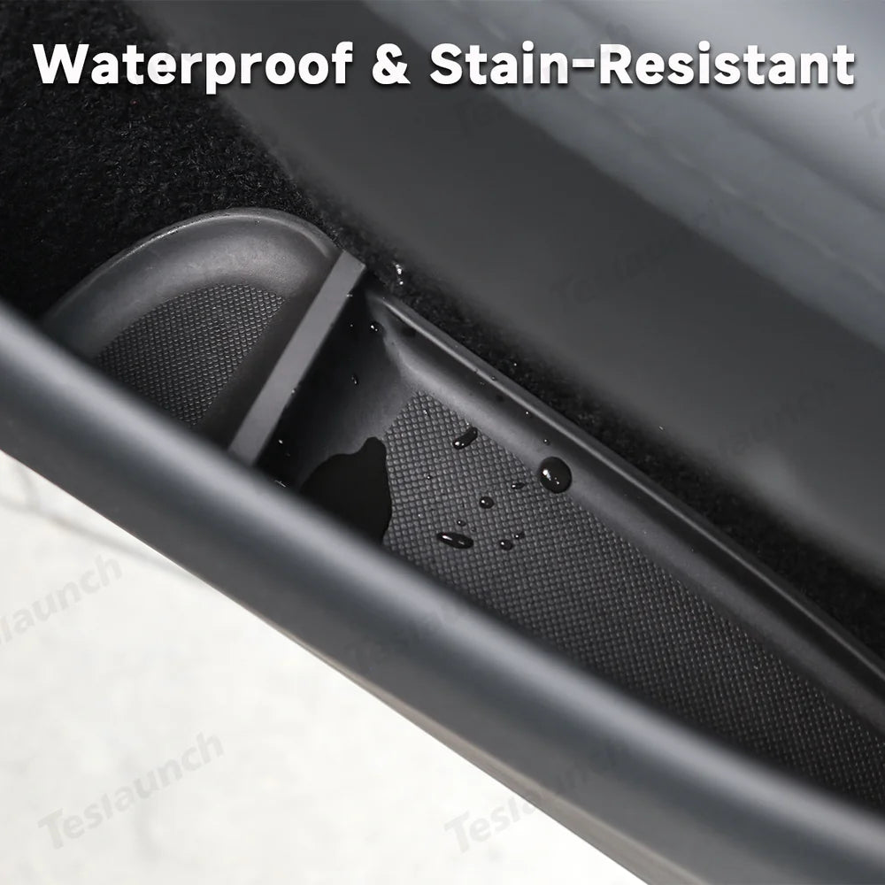 TPE Door Storage & Cup Holder Mats for Tesla Model Y Juniper 2025+