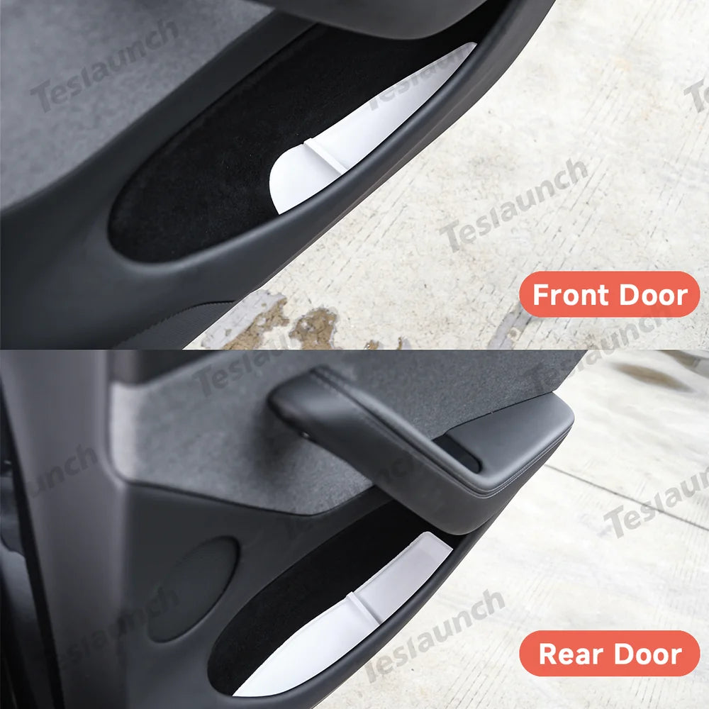 TPE Door Storage & Cup Holder Mats for Tesla Model Y Juniper 2025+