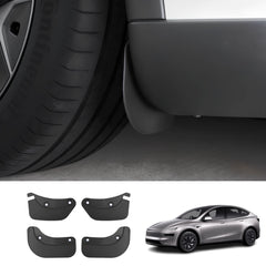 TPE Mud Flaps No-Drill Hidden Fender Guards for Tesla Model Y L 2026+