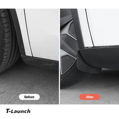 TPE Mud Flaps No-Drill Hidden Fender Guards for Tesla Model Y L 2026+