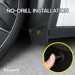 TPE Mud Flaps No-Drill Hidden Fender Guards for Tesla Model Y L 2026+