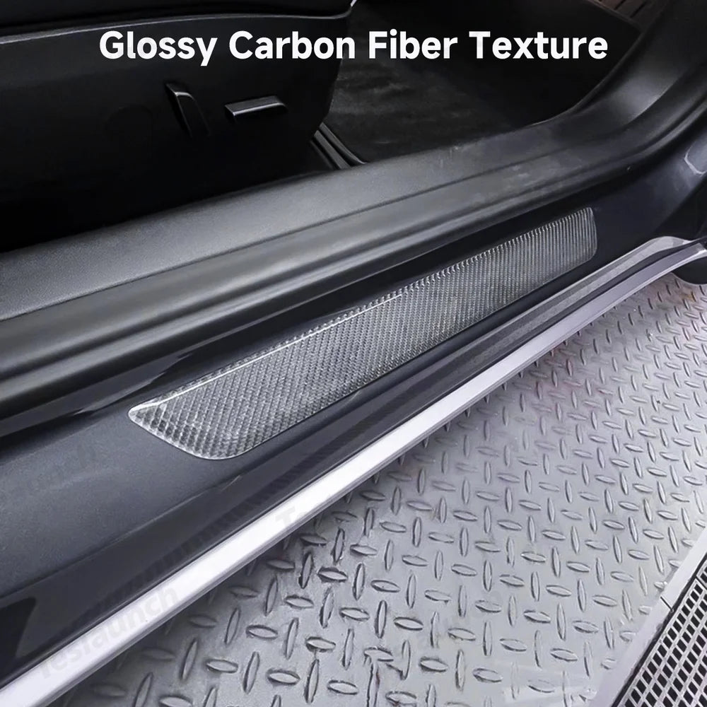 Transparent TPU Door Sill Protector Film for Tesla Model Y Juniper 2025+
