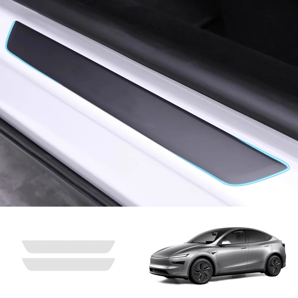 Transparent TPU Door Sill Protector Film for Tesla Model Y Juniper 2025+