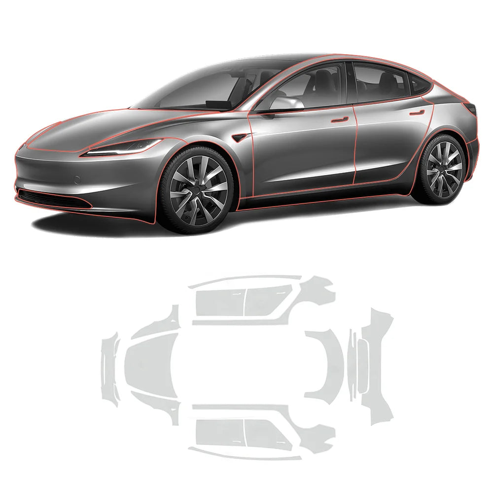 TPU Invisible Full Car Paint Protection Film (PPF) for Tesla Model 3 Highland 2024+