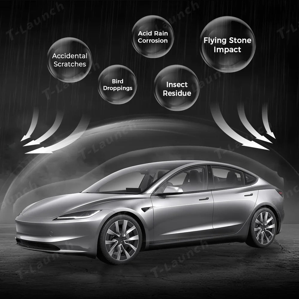 TPU Invisible Full Car Paint Protection Film (PPF) for Tesla Model 3 Highland 2024+