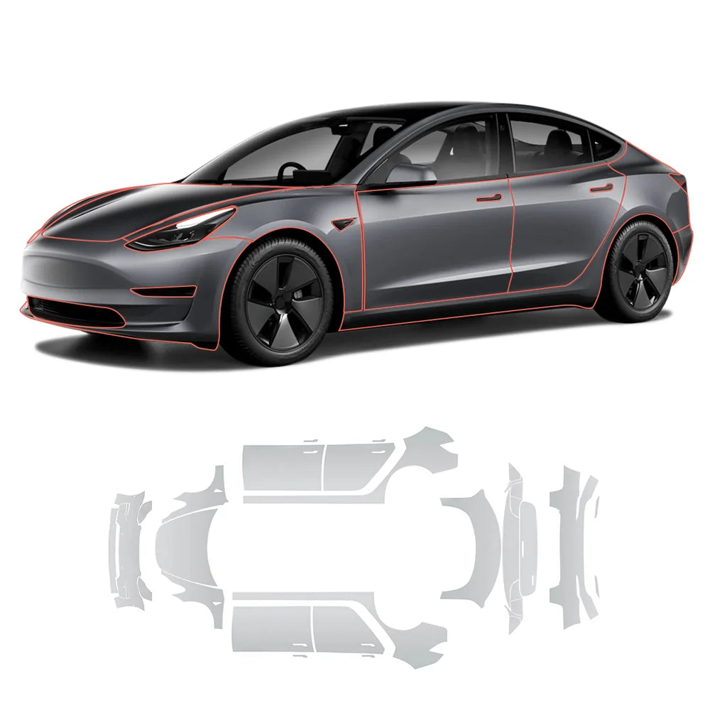 TPU Invisible Full Car Paint Protection Film (PPF) for Tesla Model 3 (2020-2023)
