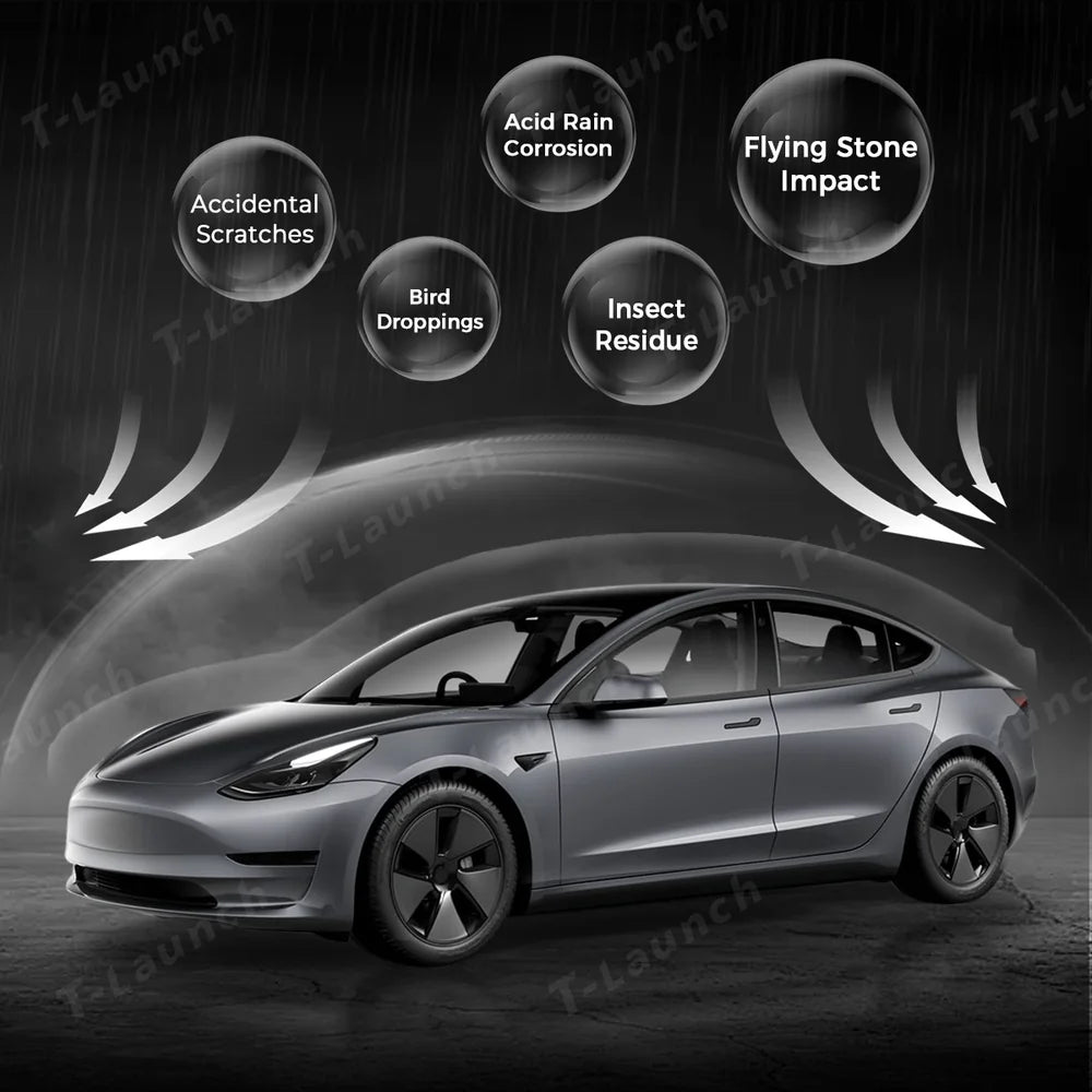 TPU Invisible Full Car Paint Protection Film (PPF) for Tesla Model 3 (2020-2023)