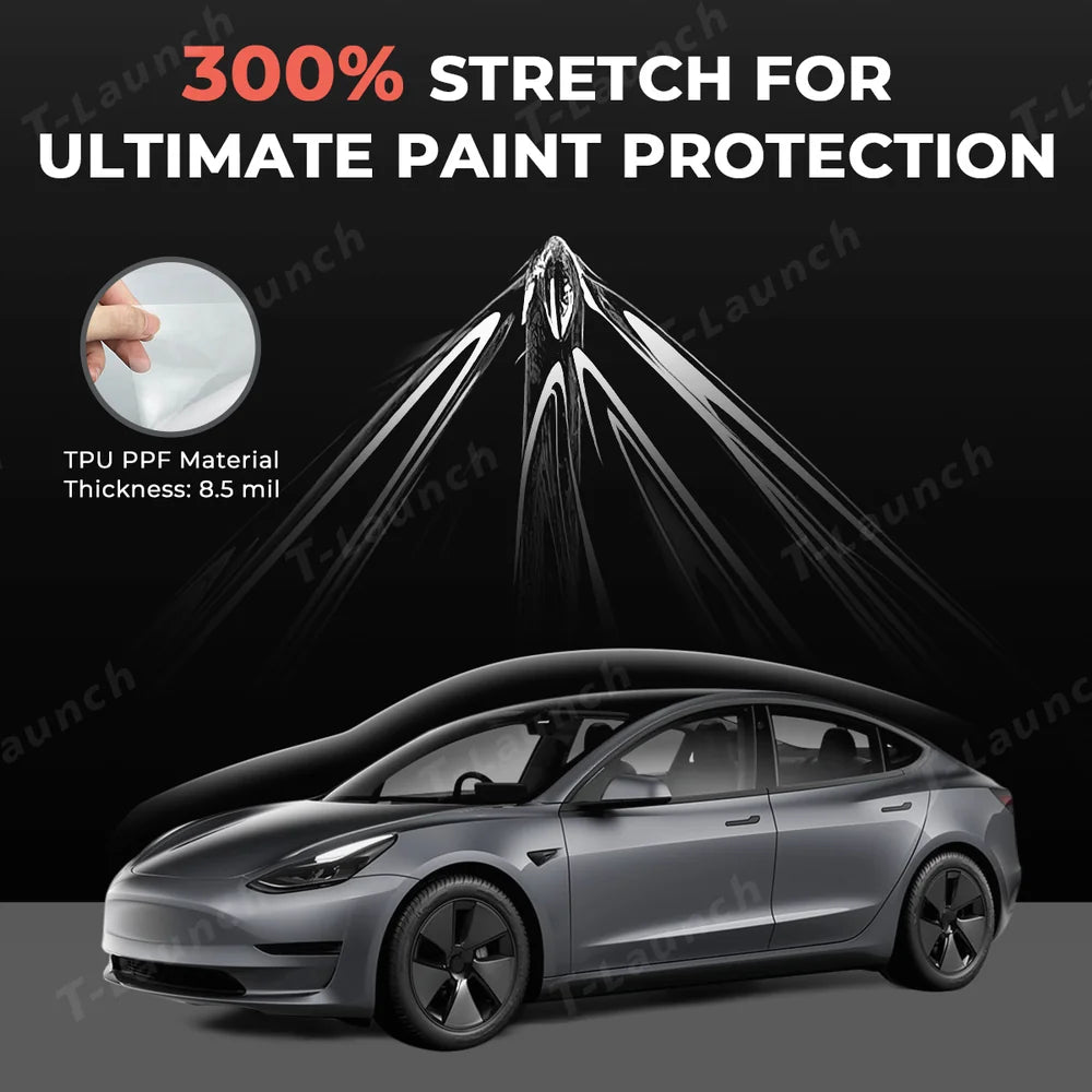 TPU Invisible Full Car Paint Protection Film (PPF) for Tesla Model 3 (2020-2023)