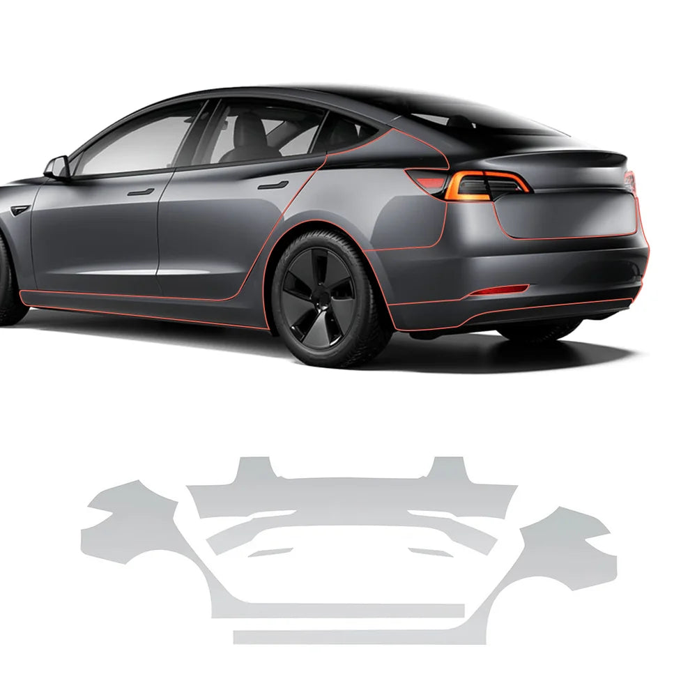 TPU Invisible Full Car Paint Protection Film (PPF) for Tesla Model 3 (2020-2023)