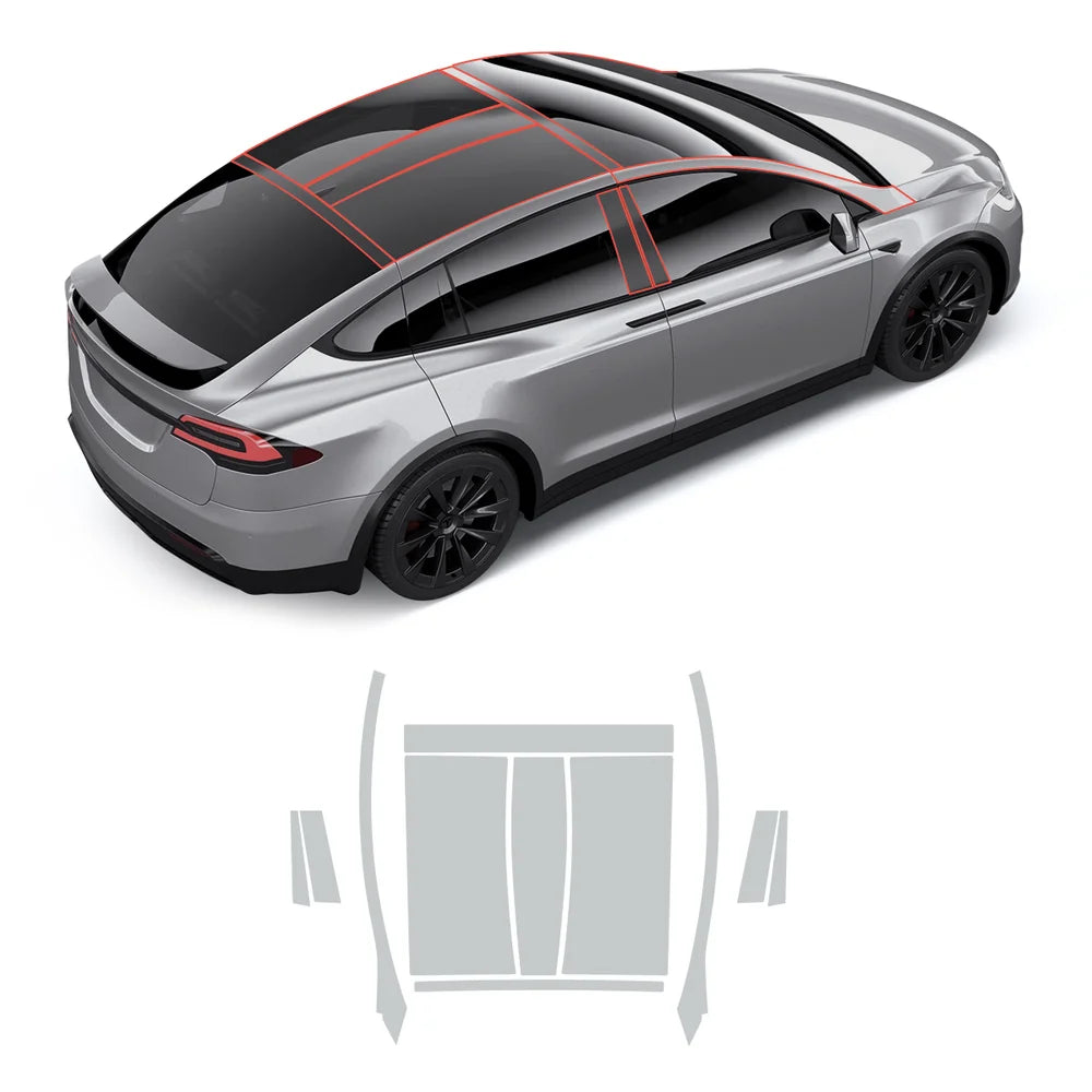 TPU Invisible Full Car Paint Protection Film (PPF) for Tesla Model X (2022-2024)
