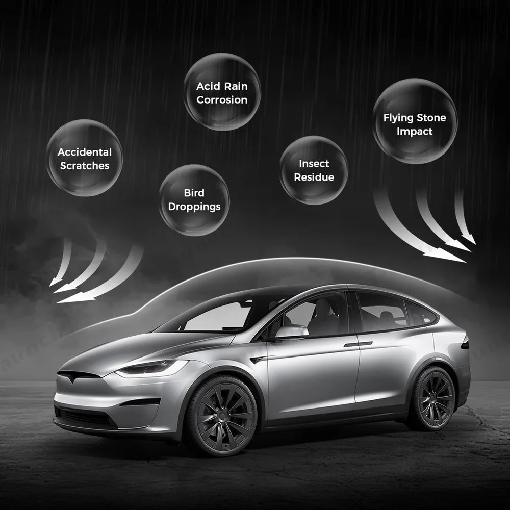 TPU Invisible Full Car Paint Protection Film (PPF) for Tesla Model X (2022-2024)