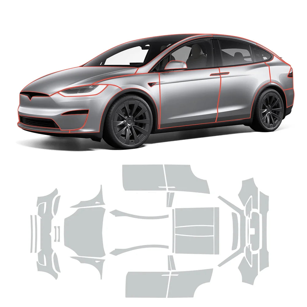 TPU Invisible Full Car Paint Protection Film (PPF) for Tesla Model X (2022-2024)