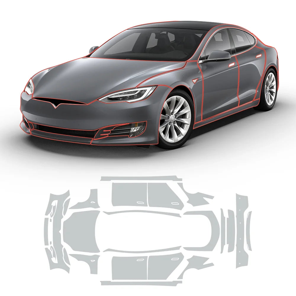 TPU Invisible Full Car Paint Protection Film (PPF) for Tesla Model S (2016-2020)