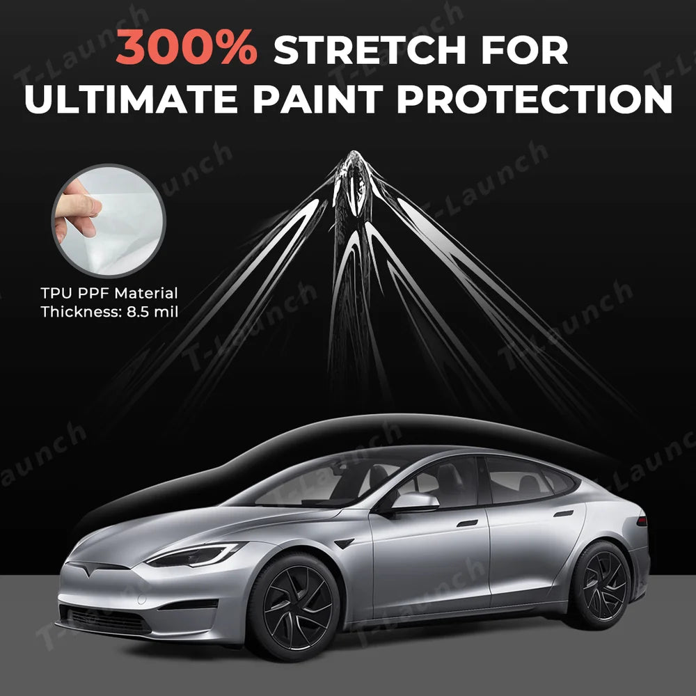 TPU Invisible Full Car Paint Protection Film (PPF) for Tesla Model S (2021-2024)