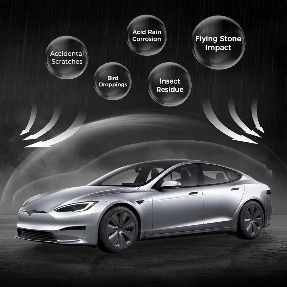 TPU Invisible Full Car Paint Protection Film (PPF) for Tesla Model S (2021-2024)