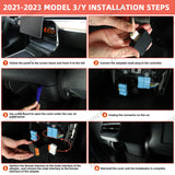 Model 3 / Y Opbevaring Box Intelligent Control Fysiske knapper til Tesla