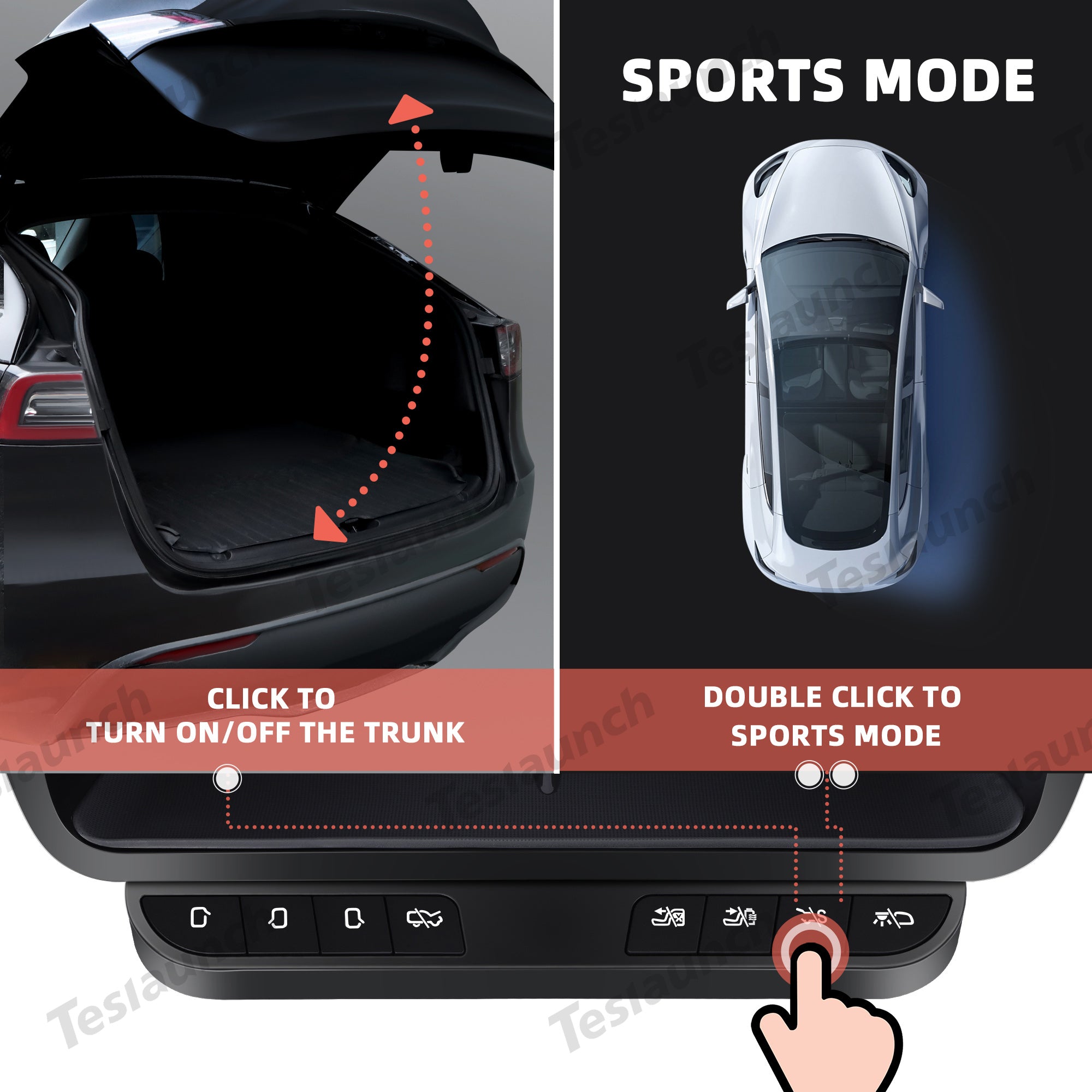 Model 3/Y Storage Box Intelligent Control Physical Buttons For Tesla –  TESLAUNCH
