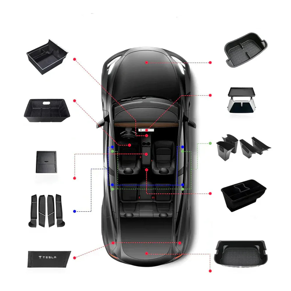 Interior Organizer Set for 2021-2024 Tesla Model Y