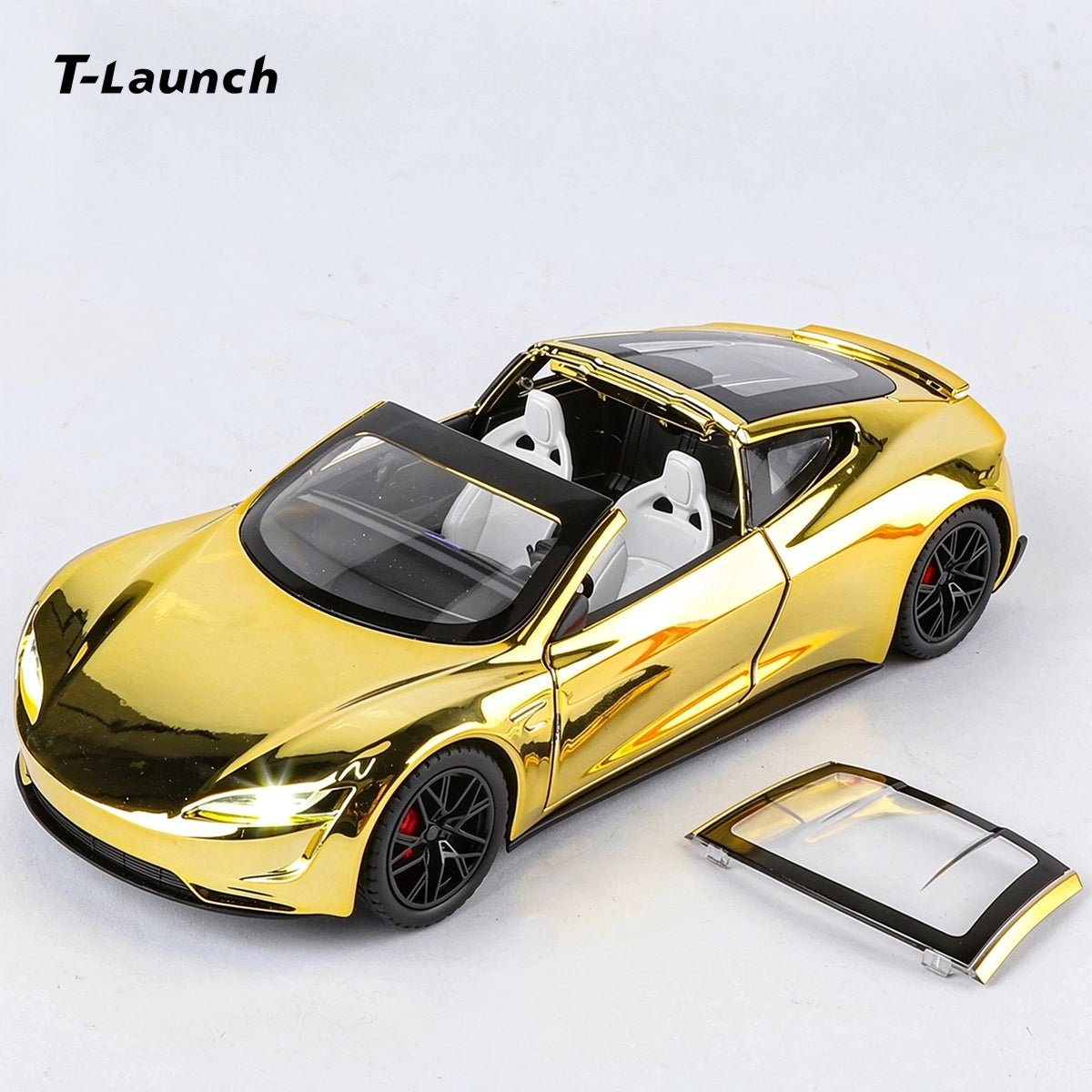 1:24 Tesla Roadster Electroplated Alloy Diecast Car Model - T-Launch