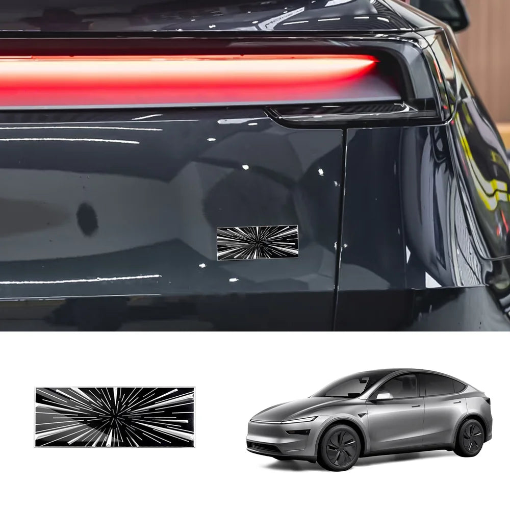 Adhesive Time Tunnel Rear Emblem Badge for Tesla Model Y Juniper 2025 ...