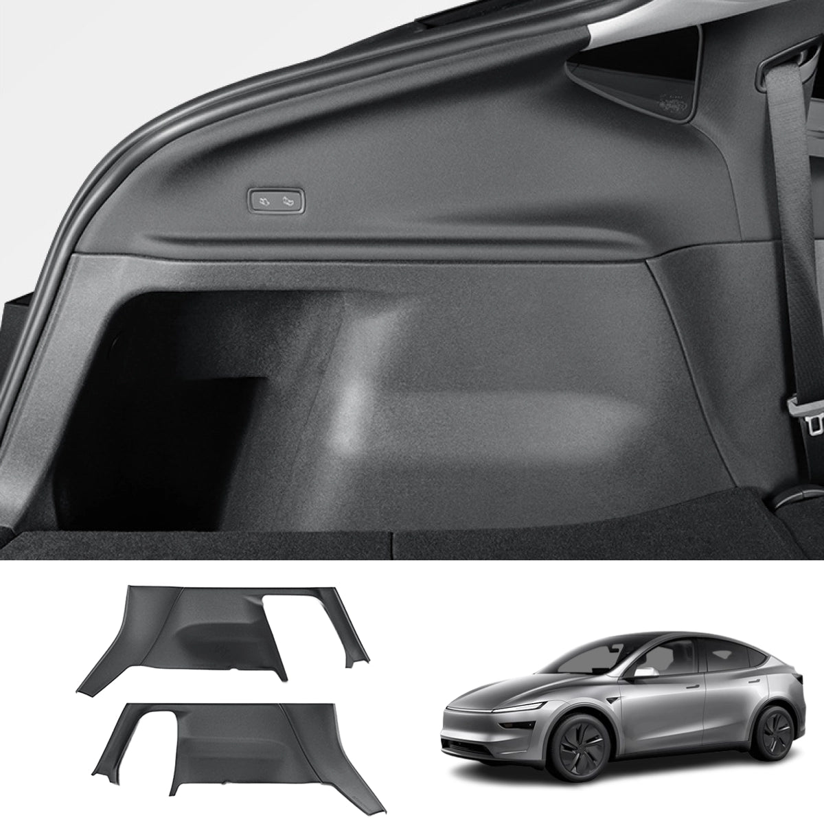 TPE Trunk Side Panel Protector Covers for Tesla Model Y Juniper 2025+