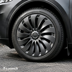 Turbine-Style Hubcaps Wheel Covers for 2026 Tesla Model Y Standard 18'' Aperture Wheels (Set of 4)