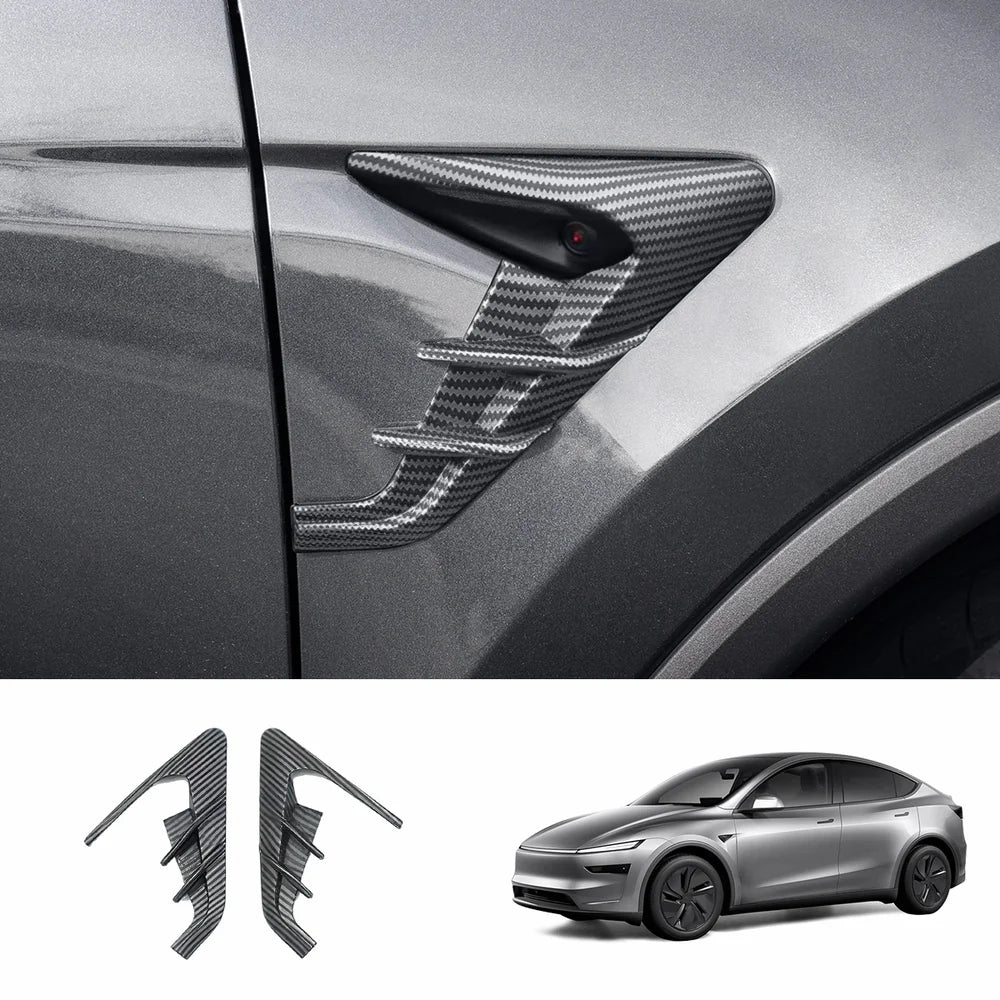 ABS Turn Signal & Camera Covers with Air Blades for Tesla Model Y Juniper 2025+