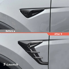 ABS Turn Signal & Side Camera Covers with Air Blades for Tesla Model YL 6-Seater 2026+