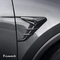 ABS Turn Signal & Side Camera Covers with Air Blades for Tesla Model YL 6-Seater 2026+