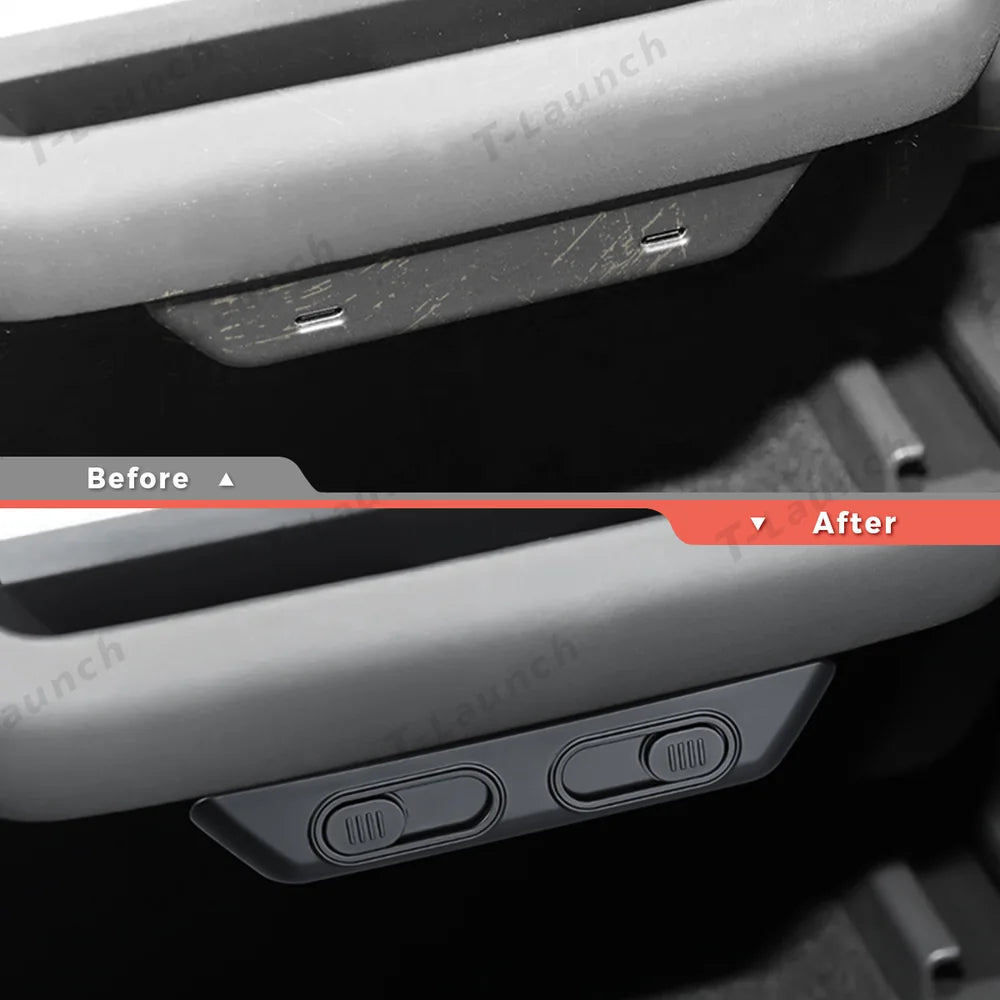 Rear Seat USB Port Protective Cover for Tesla Model Y Juniper 2025+ / Model 3 Highland 2024+
