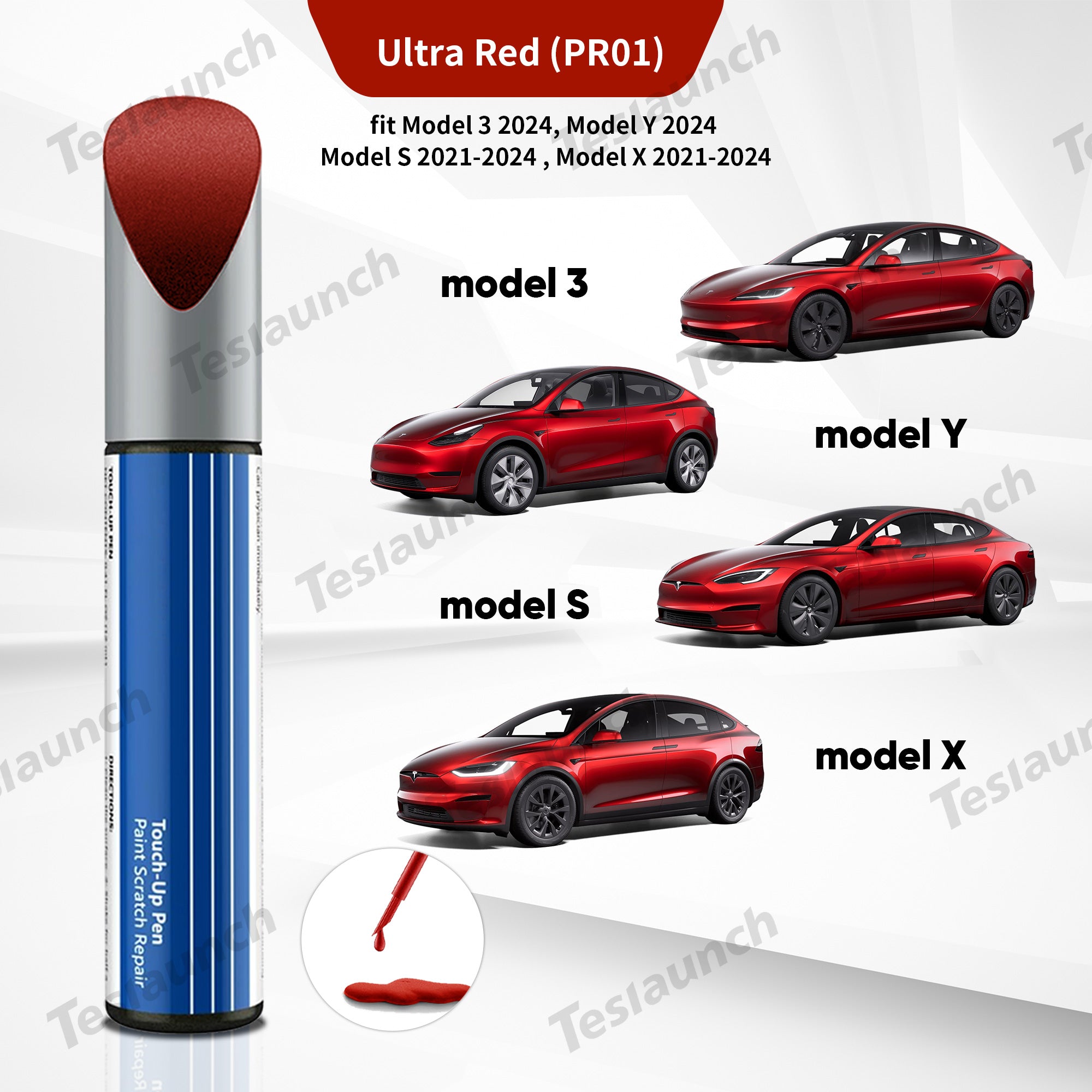 Tesla  Model 3 Carrocería de retoque Pintura-Exacta Fábrica OEM Color de la carrocería Pintura Match
