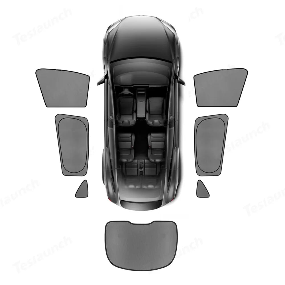 Window Sunshade Mesh Set UV Protection for Tesla Model YL 6-Seater 2026+