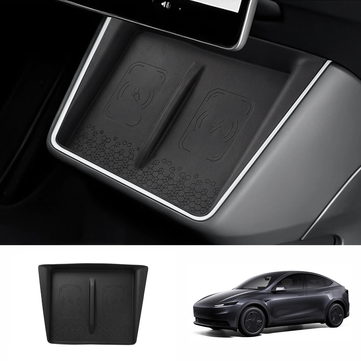 Silicone Wireless Charging Pad Mat Protector for Tesla Model Y Standard 2026+