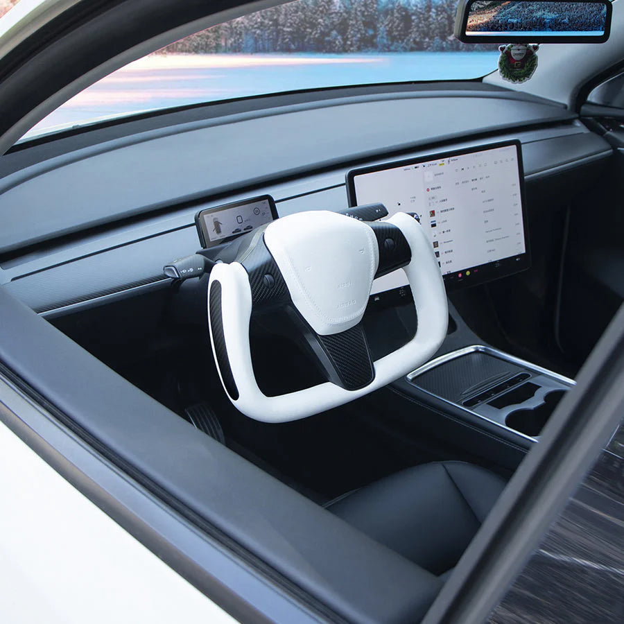 Yoke Full Carbon Fiber Steering Wheel for Tesla Model 3 /Y 【Style 29】 main image 0