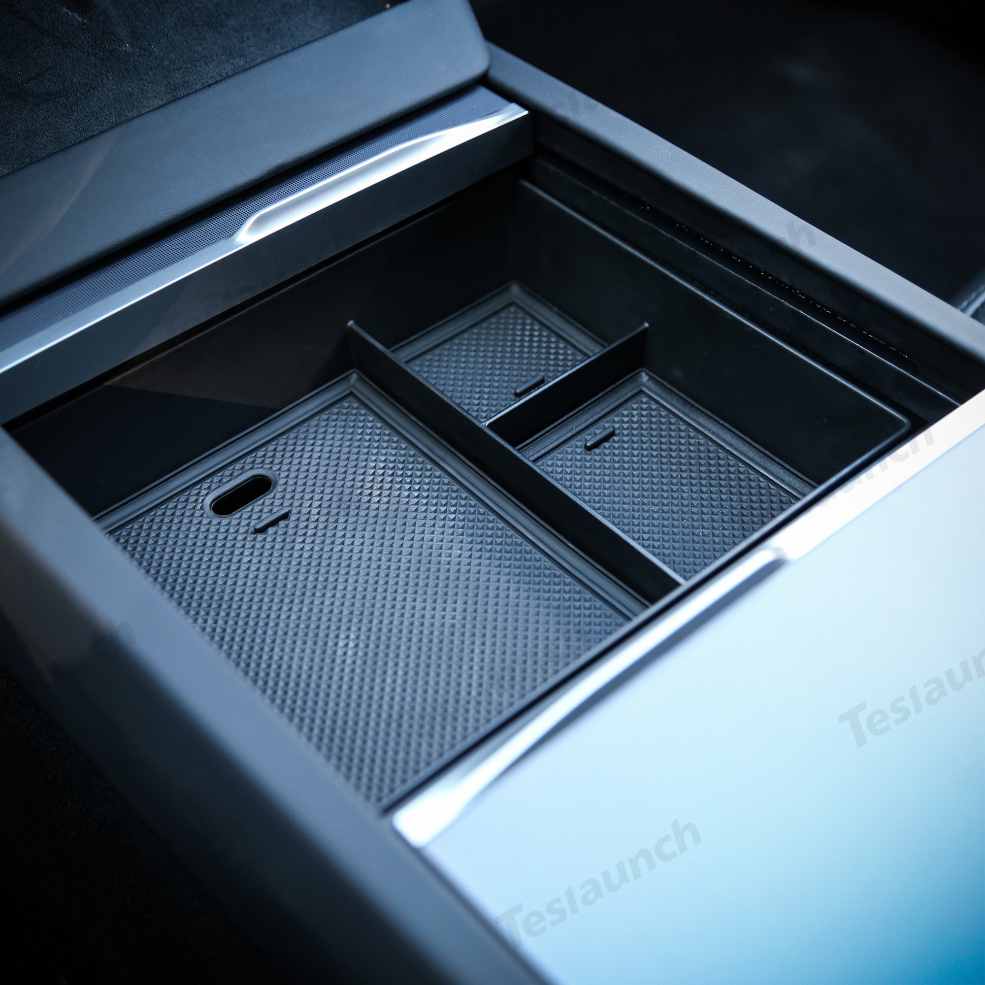 Mittelkonsolen-Organizer und Armlehnenbox für Tesla 2024 Model 3 Highland -  Zentrale Kontroll box