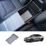 Silicone Console Armrest Box Lower Storage Tray for Tesla Model Y Juniper 2025+