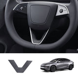 Alcantara Steering Wheel U-shaped Cover Sticker for Tesla Model Y Juniper 2025+