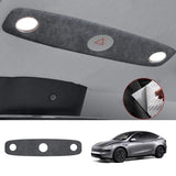 Alcantara Front Reading Light Cover Sticker for Tesla Model Y Juniper 2025+