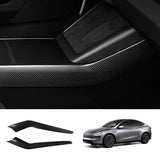 [Real Carbon Fiber] Center Console Side Interior Trim Panel for Tesla Model Y Juniper 2025+