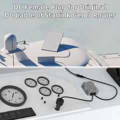 12V/24V to 57V Car Charger Step Up Converter with Female Plug for Starlink Gen 3