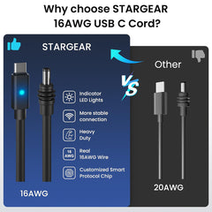 Cavo di alimentazione USB-C a CC con spia luminosa per Starlink Mini