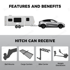 Multifunctional Tow Bar Trailer Hitch for Tesla Model Y Juniper 2025+