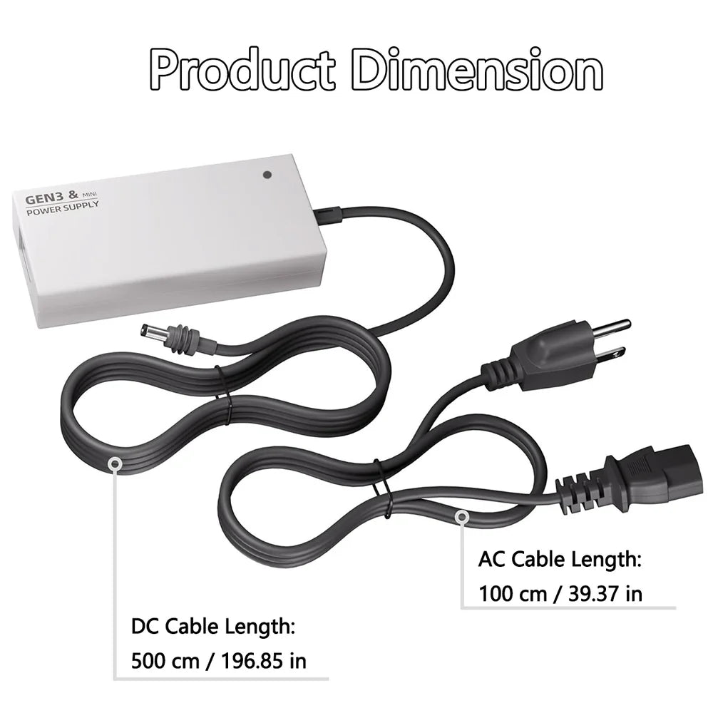 100~240V AC to DC Power Supply Adapter for Starlink Gen 3 & Mini