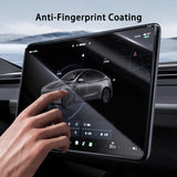 All-in-One Central Screen Tempered Glass & Frame Cover for Tesla Model Y Juniper 2025+