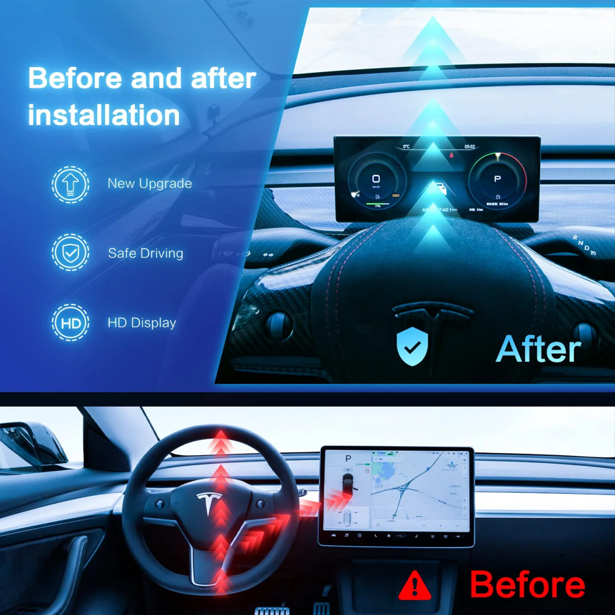 Android 4G 10.25'' Instrument Cluster Heads Up Display for Tesla Mode –  TESLAUNCH
