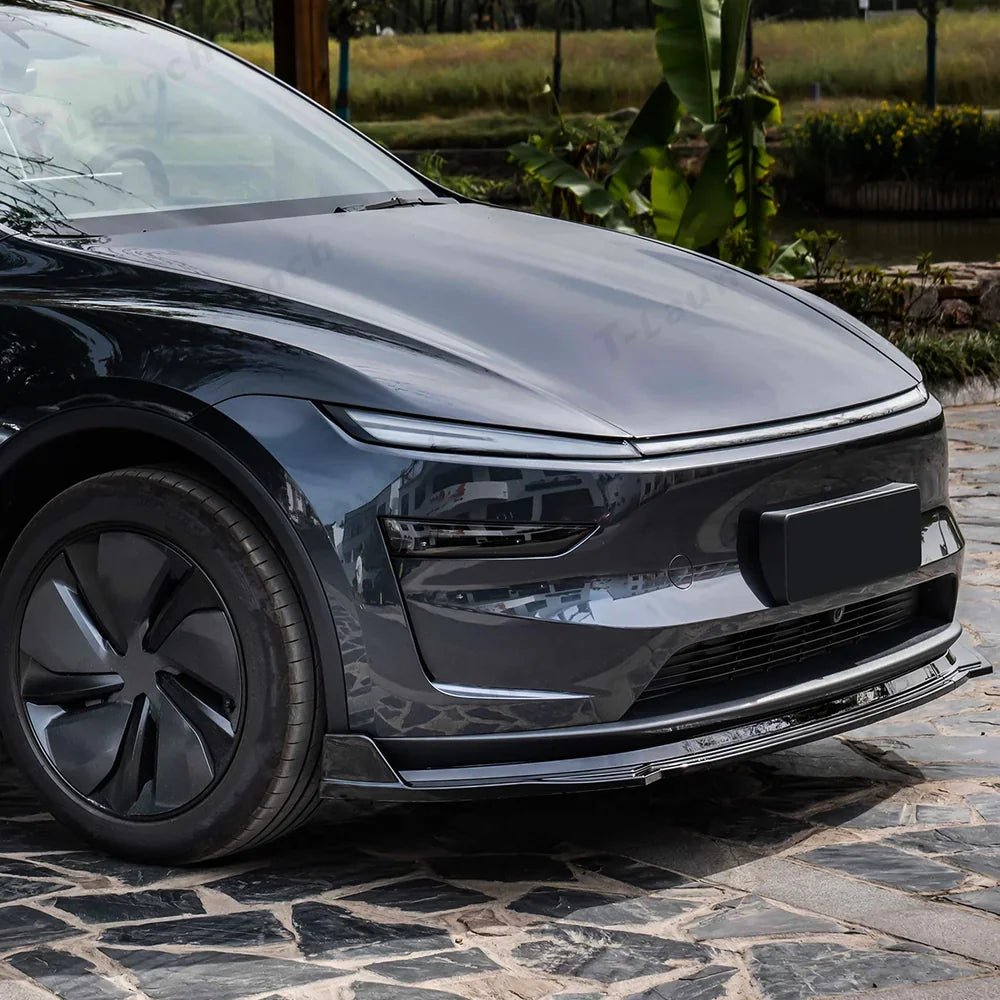 ABS 3-Piece No-Drill front bumper lip spoiler for Tesla Model Y Juniper 2025+ - T-Launch