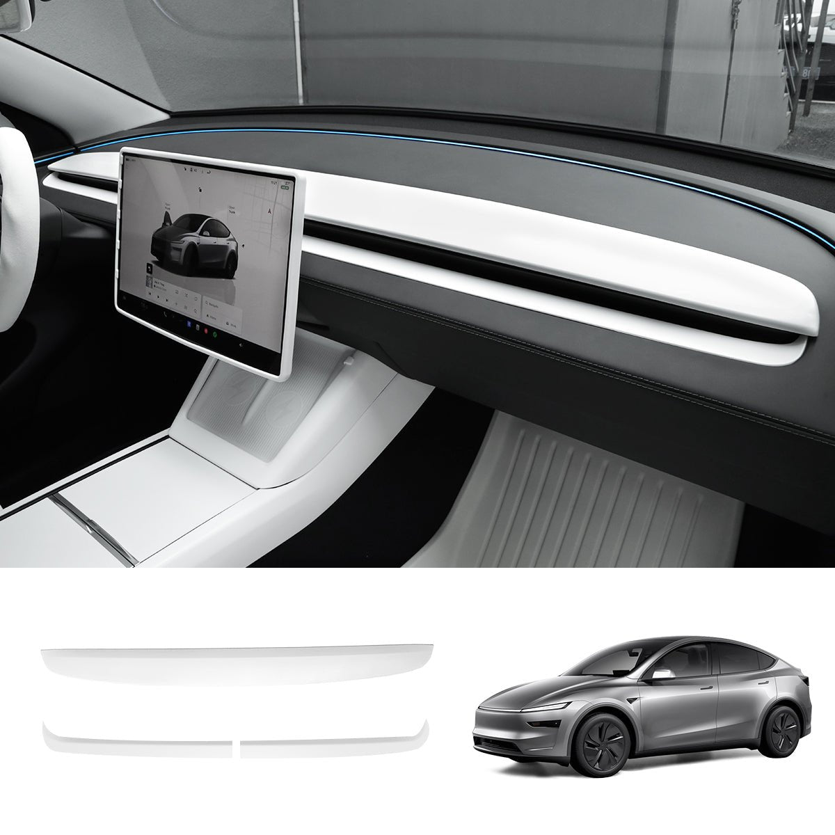 ABS Dashboard Trim Cover for Tesla Model Y Juniper 2025+ - T-Launch