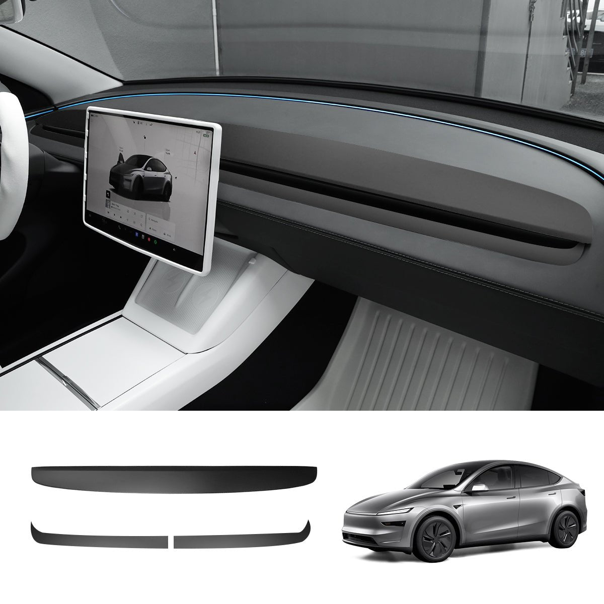 ABS Dashboard Trim Cover for Tesla Model Y Juniper 2025+ - T-Launch